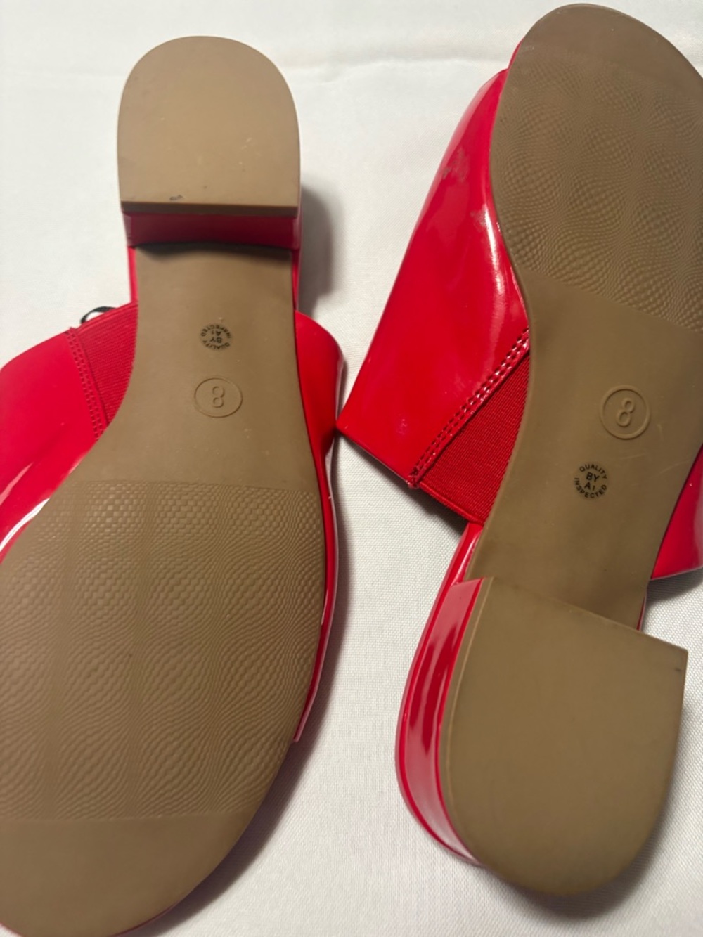 East 5th Patent Red Slide Mules - Picture 5 of 10